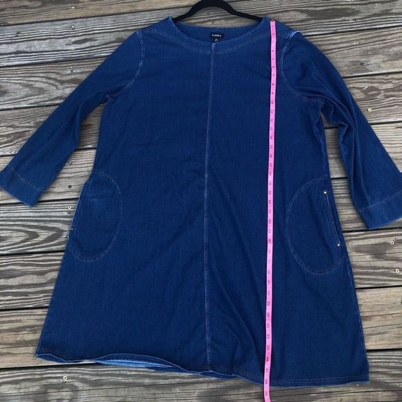 Links DenimβJean Blue Dress Casual Size XXL - Picture 7 of 8